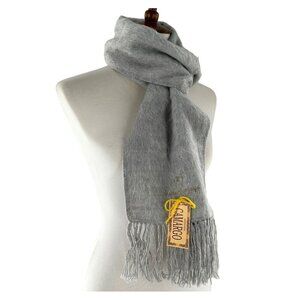 NEW Alpaca Camargo Pale Gray Embroidered Scarf